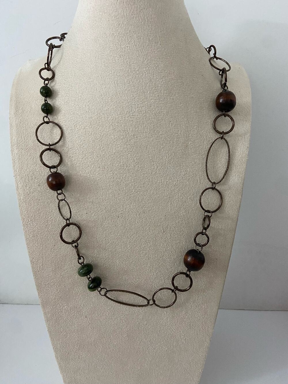 Vintage chunky oval chain necklace